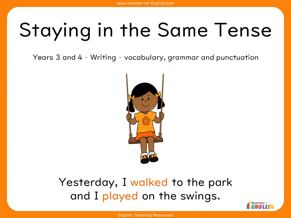 Staying in the Same Tense - Years 3 and 4 Grammar