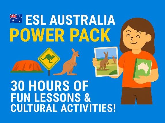 30-Hour ESL Australia Pack – Speaking, Vocabulary, Grammar & Cultural Activities