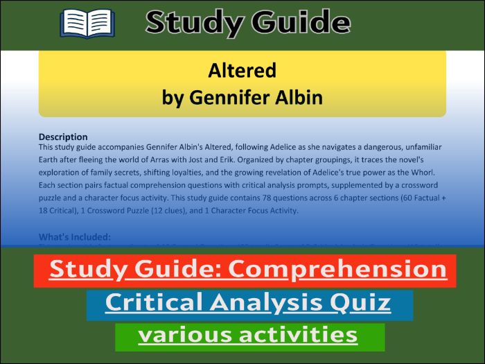 Altered, study guide & Activities