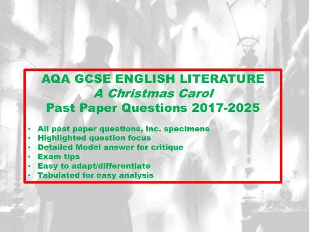 Christmas Carol Past Paper Qs 2017-2025