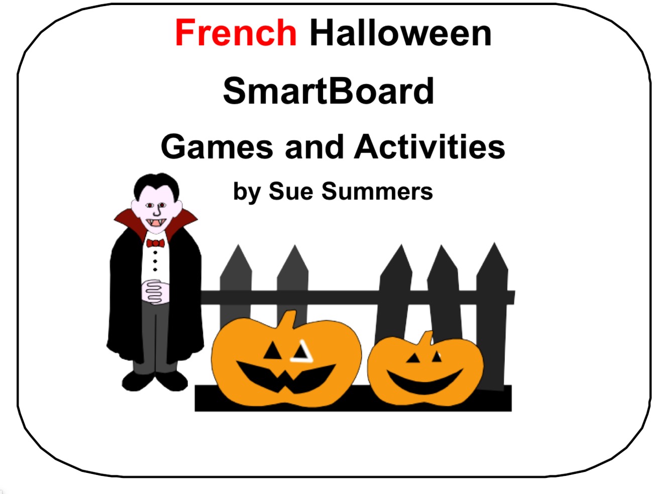 French Halloween Smart Board 6 Games and Activities, and Vocabulary 