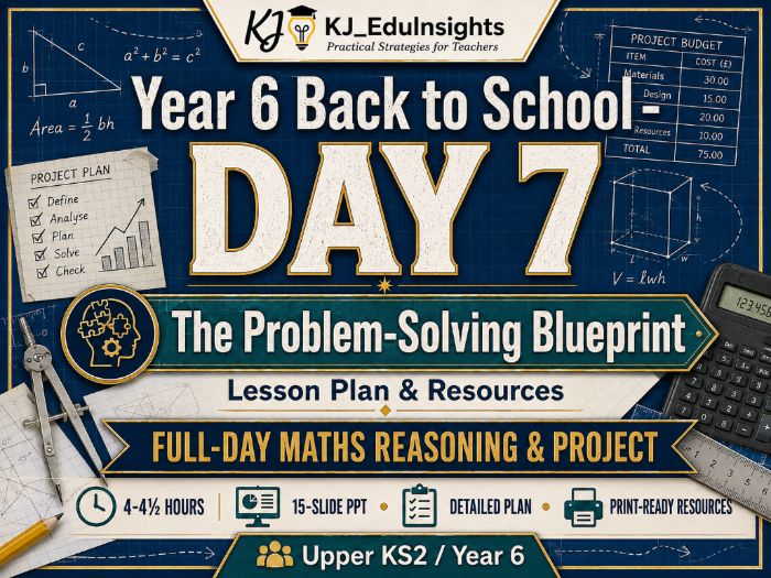Year 6 Back to School: Day 7 – The Problem-Solving Blueprint | Full-Day Maths Reasoning Project