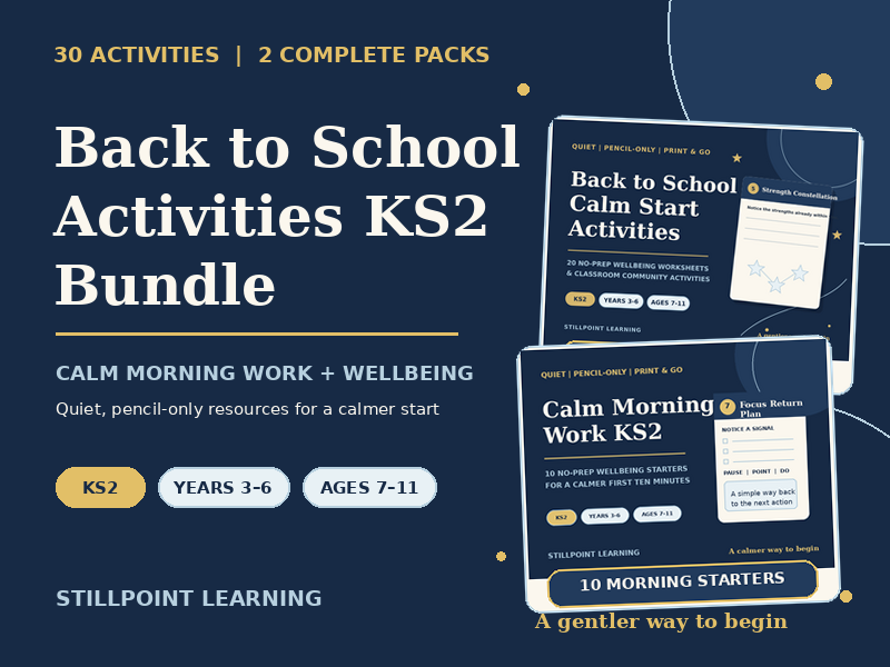 Back to School Activities KS2 Bundle | Calm Morning Work & Wellbeing