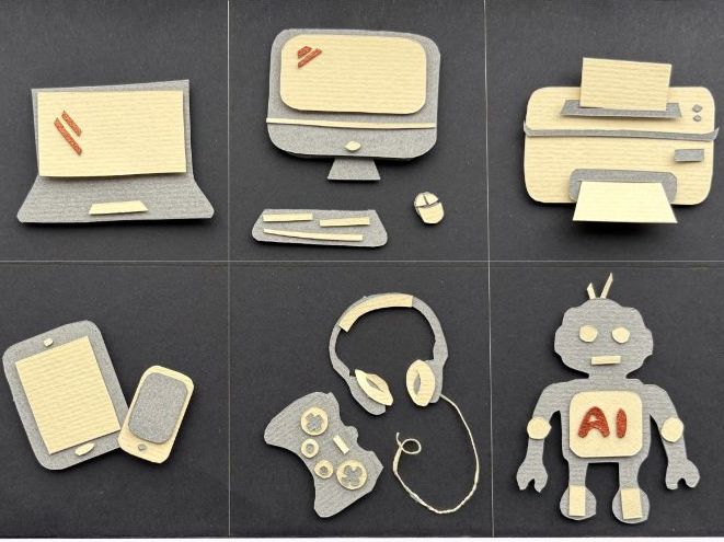 Technology Paper Art Images – 6 Designs