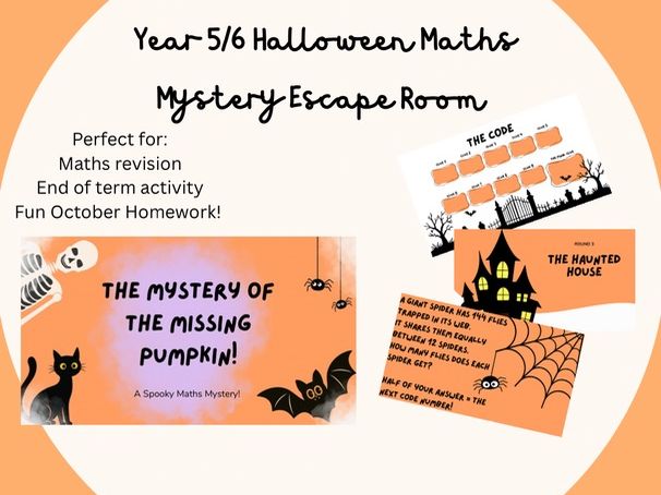 Halloween Maths Mystery | KS2 Escape Room | Maths problem solving & team code-breaker activity