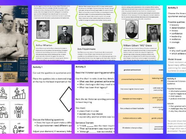 KS2 Victorian England - Sporting Personalities Stand Alone Lesson Pack