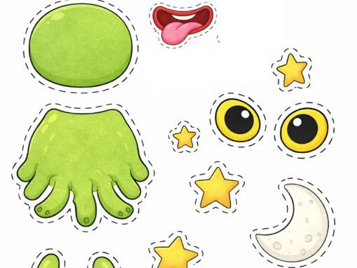 Cut and paste an Alien- Fine Motor Skills