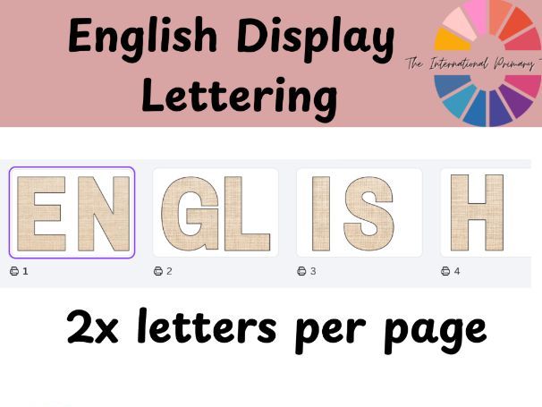 Natural Hessian Classroom Display Lettering | Neutral Classroom Decor | Display Lettering