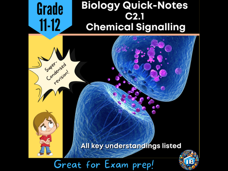 IB DP Biology C2.1 Chemical Signalling - Condensed Topic Notes 2026
