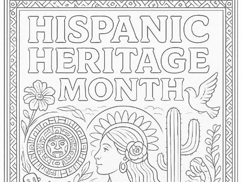 Hispanic Heritage Month Mindful Colouring Page