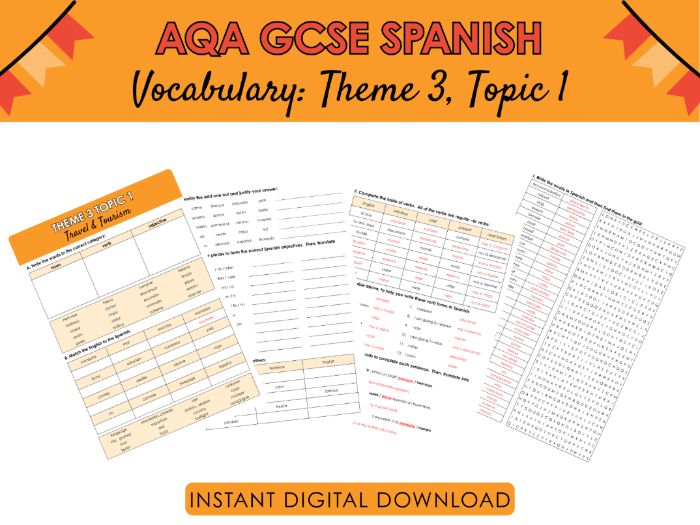 NEW SPEC - GCSE Spanish Vocabulary Practice Booklet – Theme 3, Topic 1