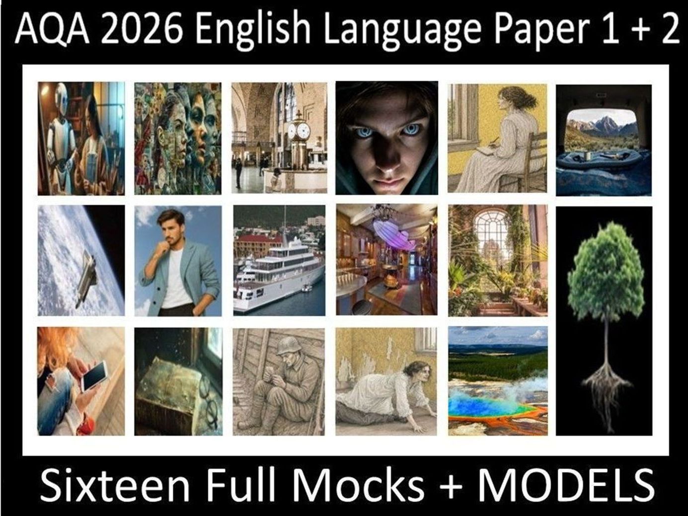 Sixteen AQA 2026 English Language Paper 1 + 2 | MODELS