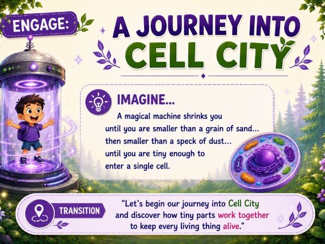 Cell City Exploring Cells Science Lesson
