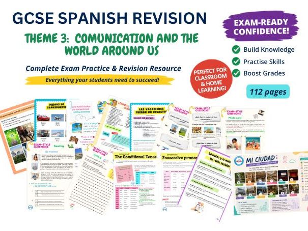 AQA GCSE Spanish – New Specification: Theme 3: Comunication and the world around us.