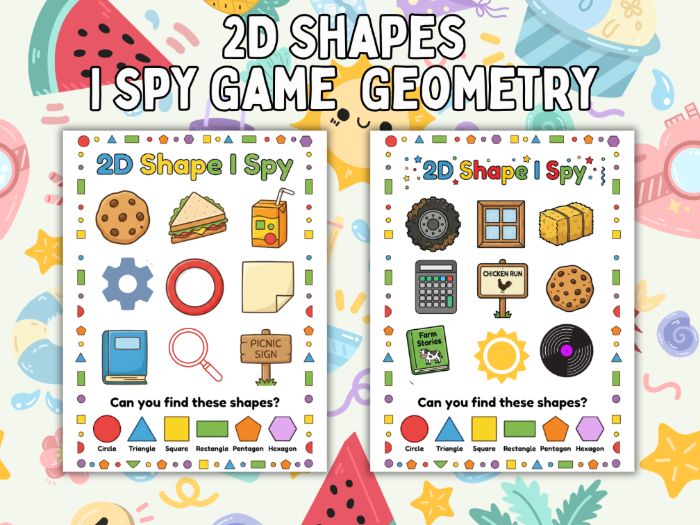 2D Shapes I Spy Game – Geometry