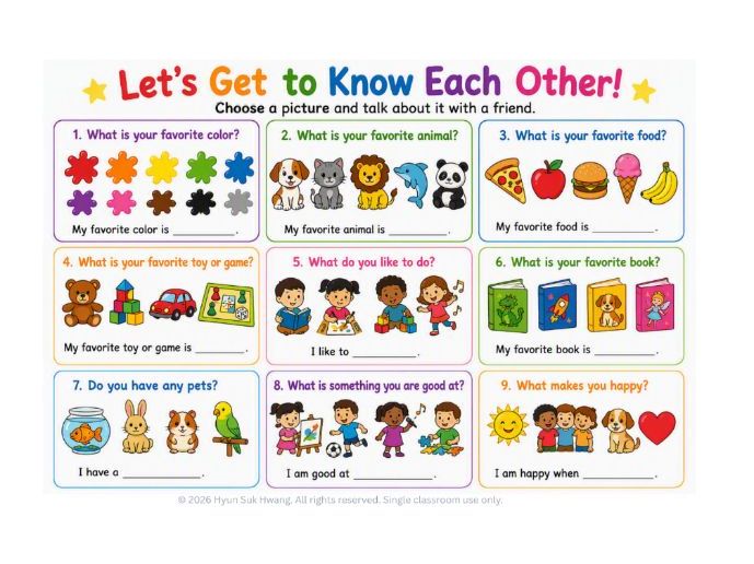 Back to School Ice Breakers for K-2