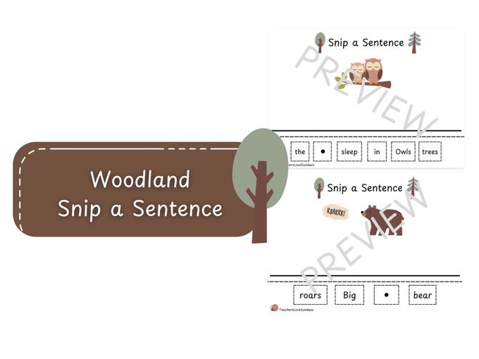 Woodland Snip a Sentence