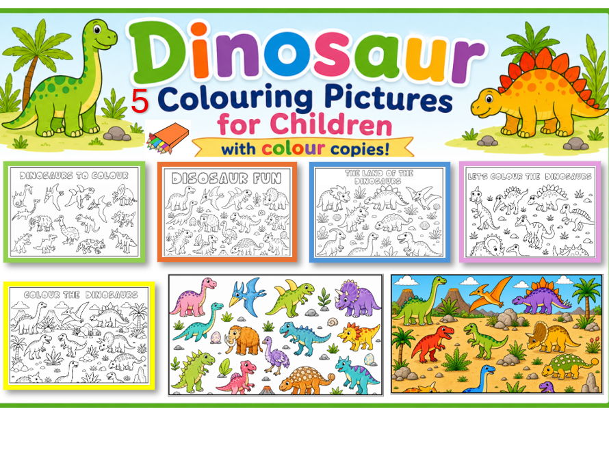 Dinosaur Colouring for Children
