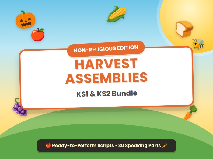 Harvest Assembly Bundle – Non-Religious Edition (KS1 & KS2) Two complete, ready-to-perform Harvest
