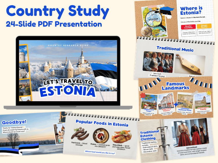 Estonia Country Study | 24-Slide Geography & Culture Presentation