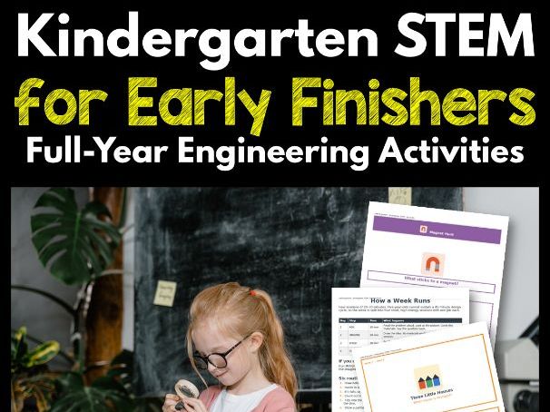 Kindergarten STEM for Early Finishers | Full-Year Engineering Activities