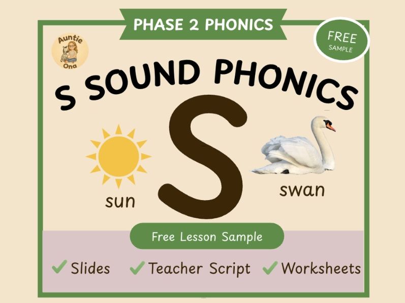 Initial 's' Sound Phonics - Phase 2 Complete Lesson (EYFS)