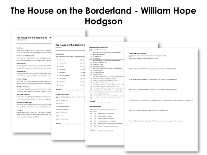 The House on the Borderland William Hope Hodgson Teaching Resources