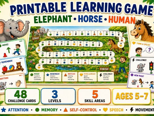 Printable Learning Game | Ages 5–7