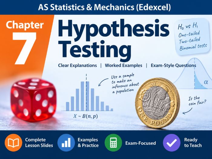 07 - Hypothesis Testing Teacher Pack - Pearson Edexcel AS/A-Level Mathematics Statistics & Mechanics
