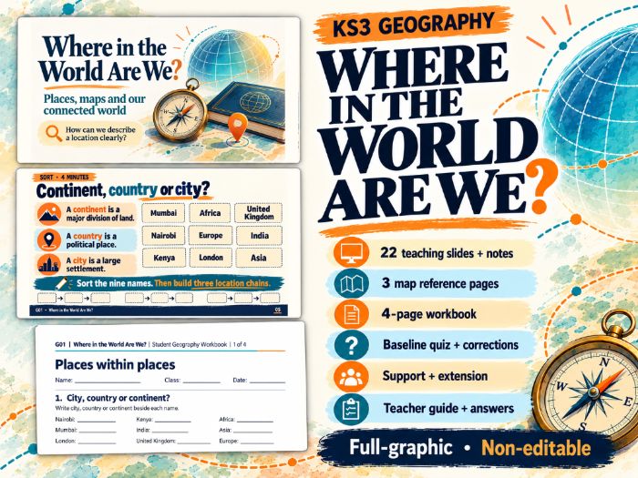 Where in the World Are We? KS3 Geography Maps & Location Skills