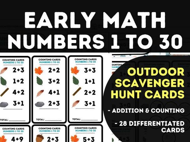 Early Years Math Scavenger Hunt | Fun Outdoor Counting and Addition Practice