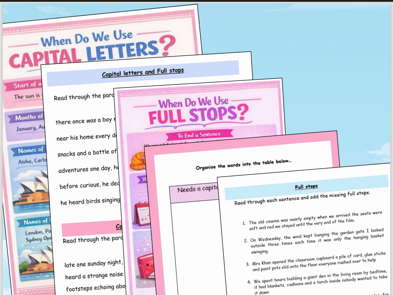 Capital letters & Full stops - ULTIMATE BUNDLE - KS1 and KS2