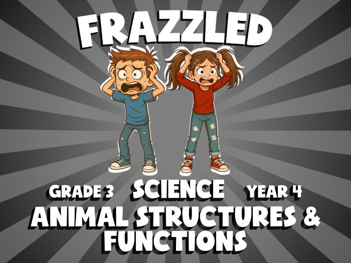 Animal Structures & Functions FRAZZLED Science Game | No-Prep Year 4 Review Activity