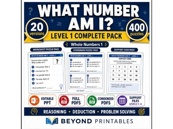 What Number Am I? Level 01: Entry Deduction | 20-Version Bundle