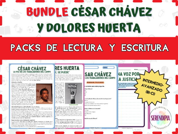 BUNDLE | Dolores Huerta César Chávez Lecturas | Dolores Huerta Cesar Chavez Spanish Reading Comprehension | Civil Leaders