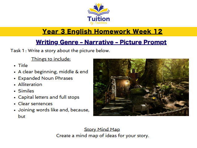 12. Year 3 - Creative Writing & Spelling Practice