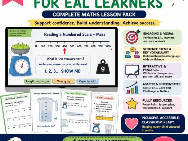 Reading Scales for EAL Learners – Year 3 Maths Lesson