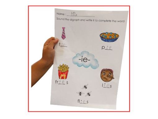 Jolly Phonics Digraphs Worksheet
