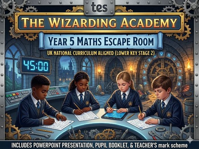 Year 5 Maths Escape Room: The Wizarding Academy — Break the Lock-Fast Spell!