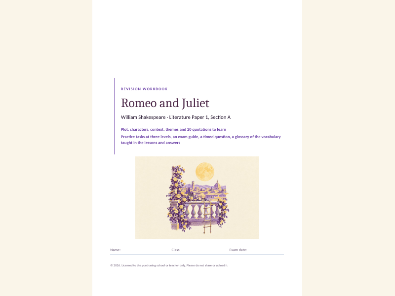 Romeo and Juliet revision set: AQA GCSE English
