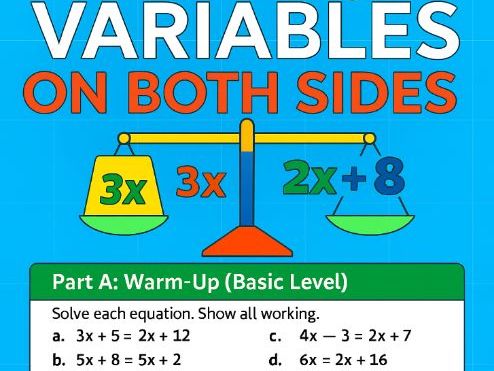 Solving Equations with Unknown on Both Sides