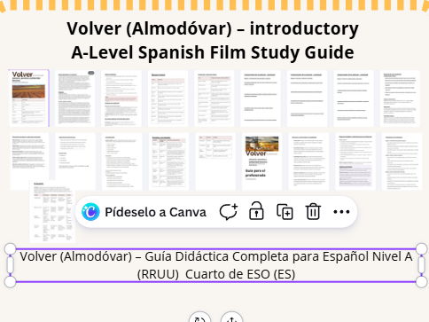 Volver A‑Level Spanish Film introductory Study Guide