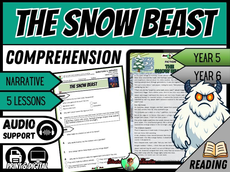 The Snow Beast | Reading Comprehension | Year 5/6