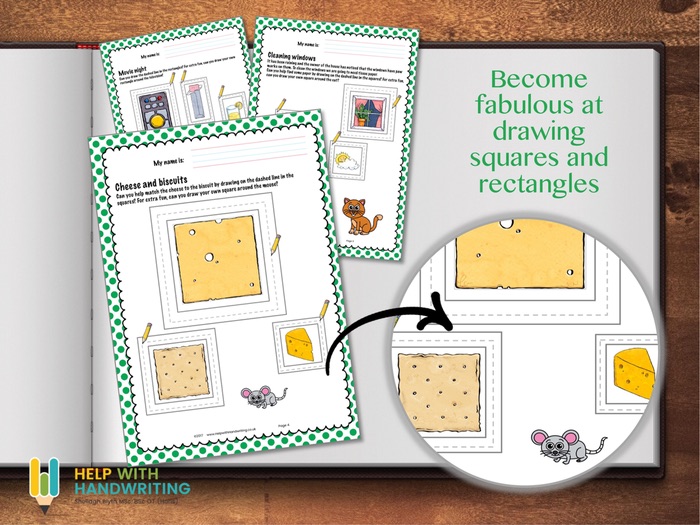 Pencil Control square and rectangle shapes Teaching Resources