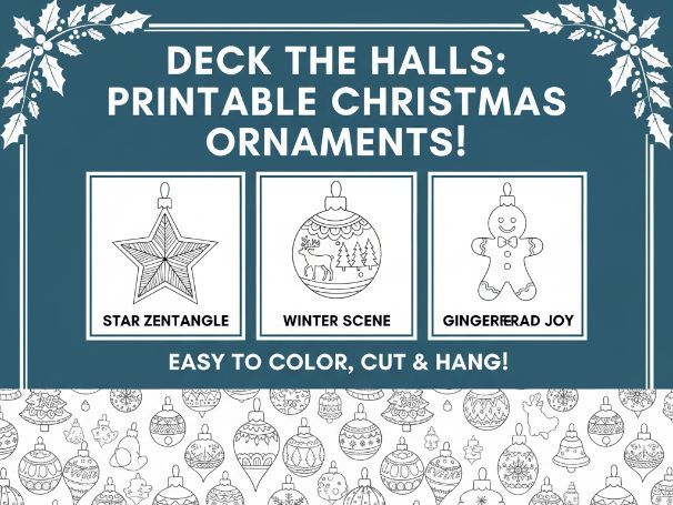 Deck the Halls: Easy & Festive Printable Christmas Ornaments!