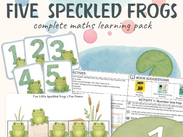 Five Speckled Frogs: Maths & Oracy Pack