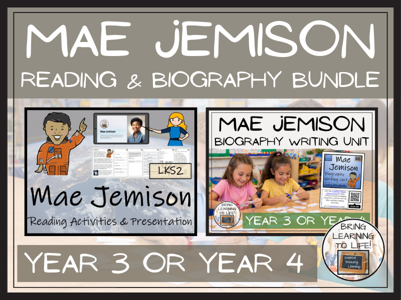 Mae Jemison Reading Comprehension & Biography Bundle | LKS2