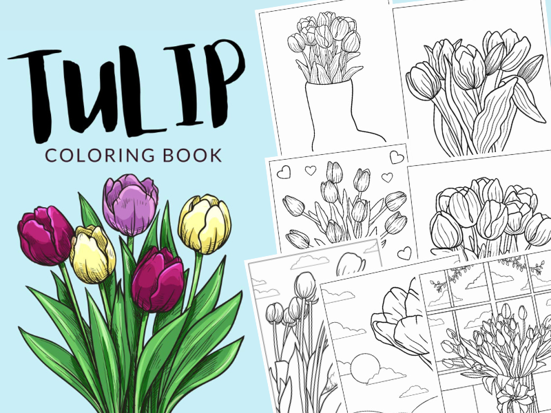 Tulip Printable Coloring Pages – Beautiful Spring Flowers to Color!