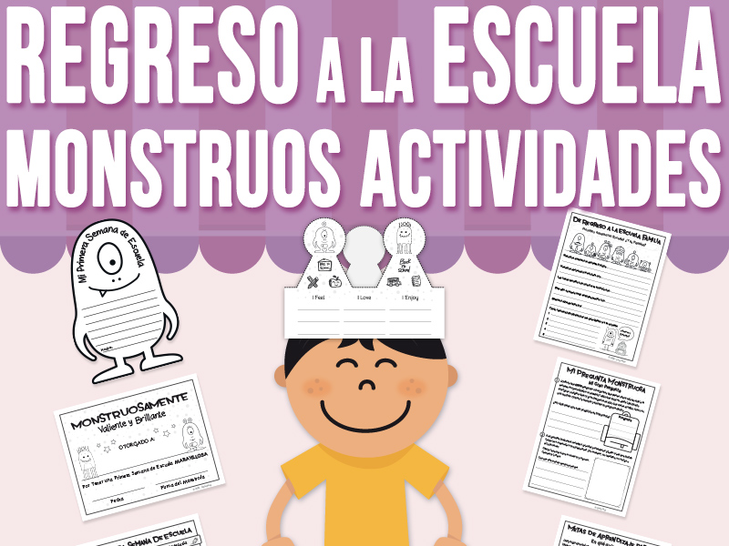 Regreso a la Escuela Actividades, Primera Semana de Escuela Tema Monstruos