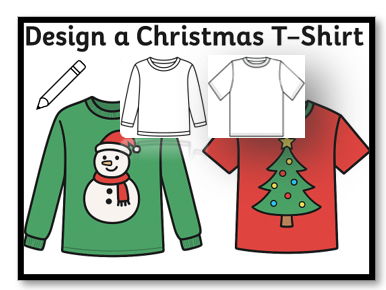 Design a Christmas T Shirt EYFS KS1